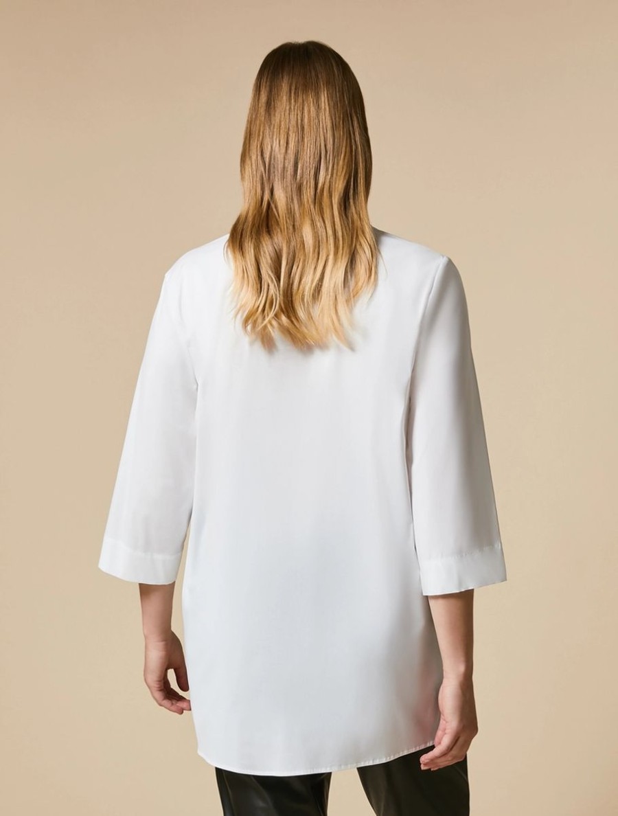 Stretch Poplin Shirt White Hot