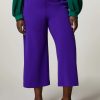 Scuba Jersey Crepe Trousers Purple Wholesale