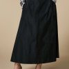 Yarn-Dyed Duchesse Skirt Black Best