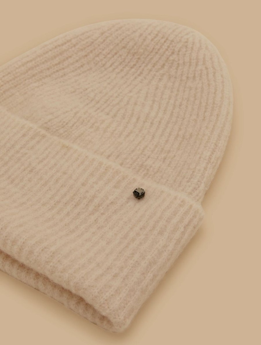 Alpaca-Blend Beanie White Clearance