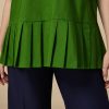 Cotton Poplin Blouse Green New