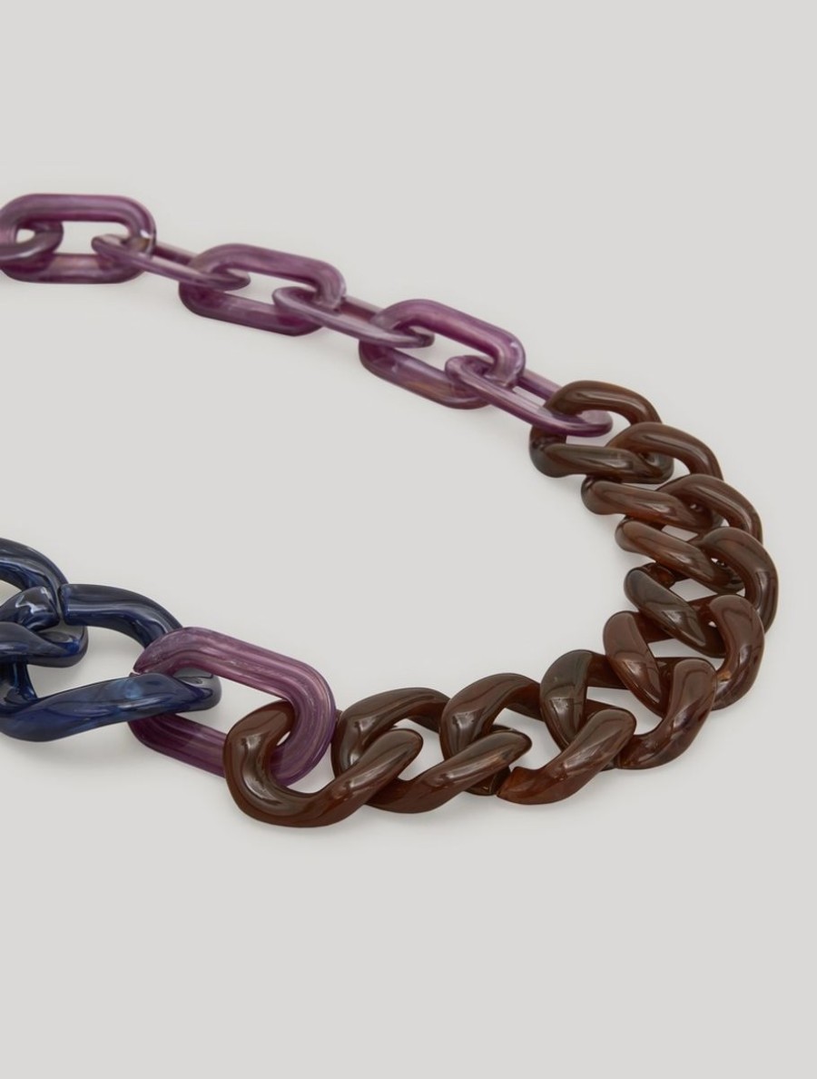 Multi-Chain Necklace Brown Hot