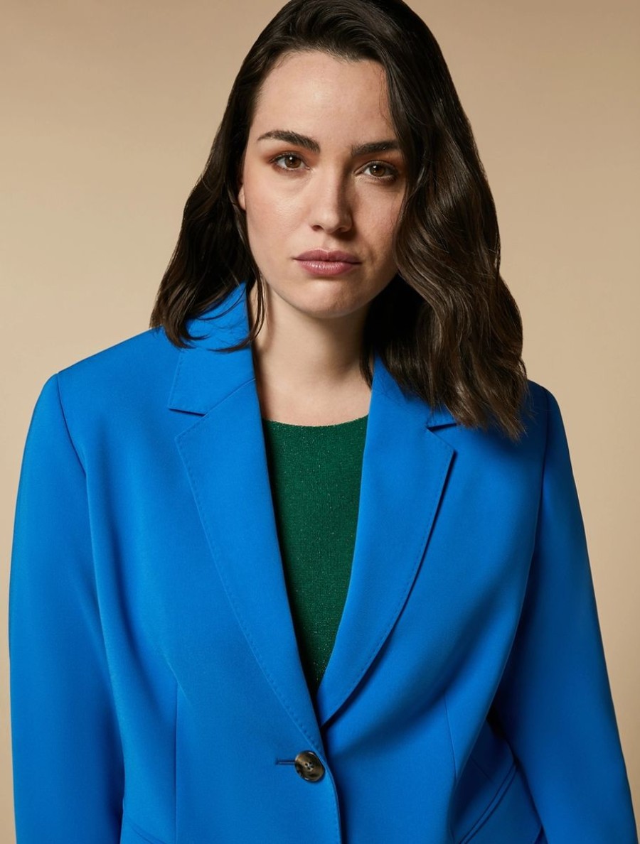 Triacetate Cady Jacket Cornflower Blue Best