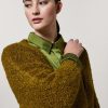 Boucle Cardigan Olive Green Wholesale