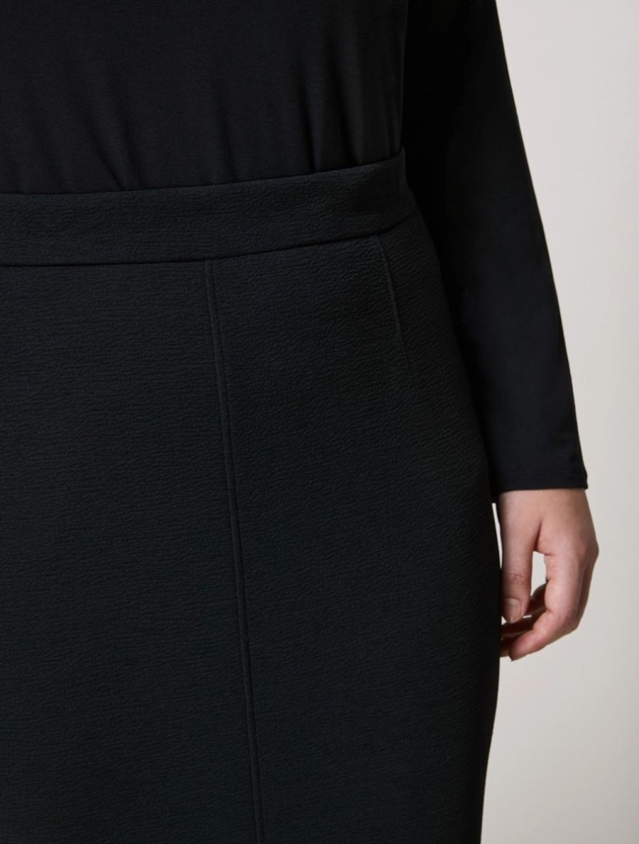 Crepe Jersey Skirt Black Wholesale