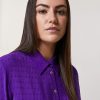 Jacquard Fabric Tunic Purple Wholesale