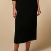 Crepe Knit Skirt Black Best