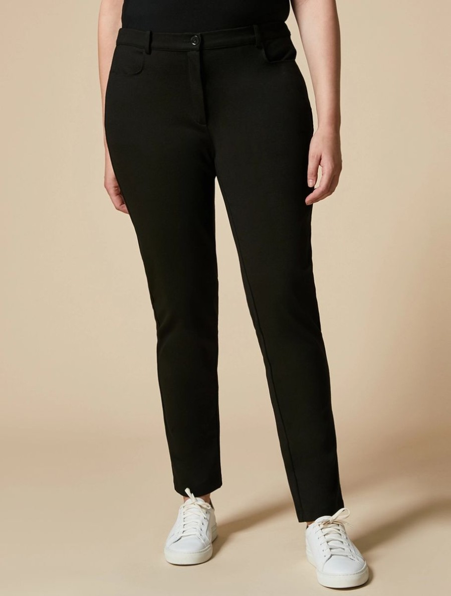 Milan-Stitch Trousers Black Wholesale