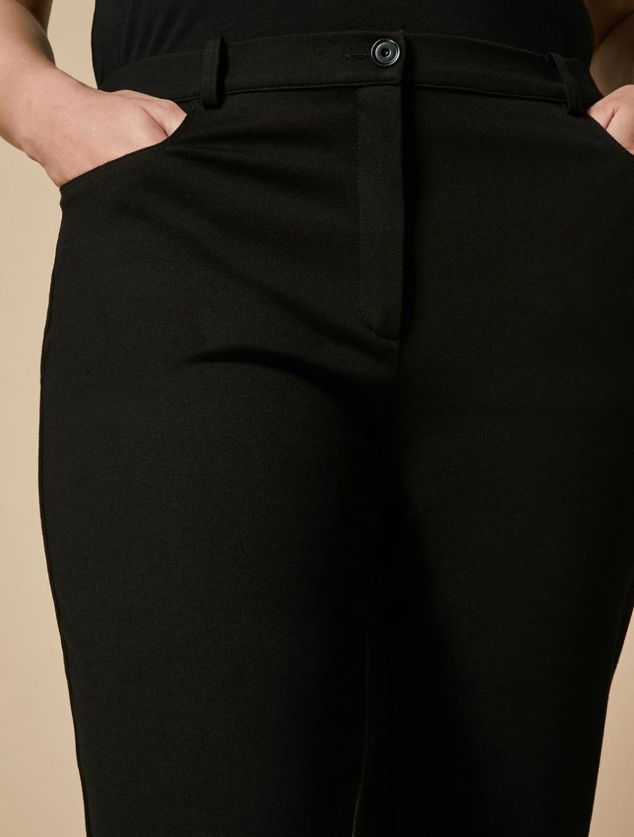 Milan-Stitch Trousers Black Wholesale