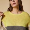 Colourblock Alpaca Sweater Medium Grey Clearance