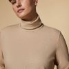 Lurex Jersey Turtleneck Sweater White Best