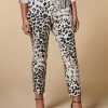 Printed Gabardine Trousers Light Grey Hot