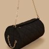 Quilted Duchesse Shoulder Bag Black New