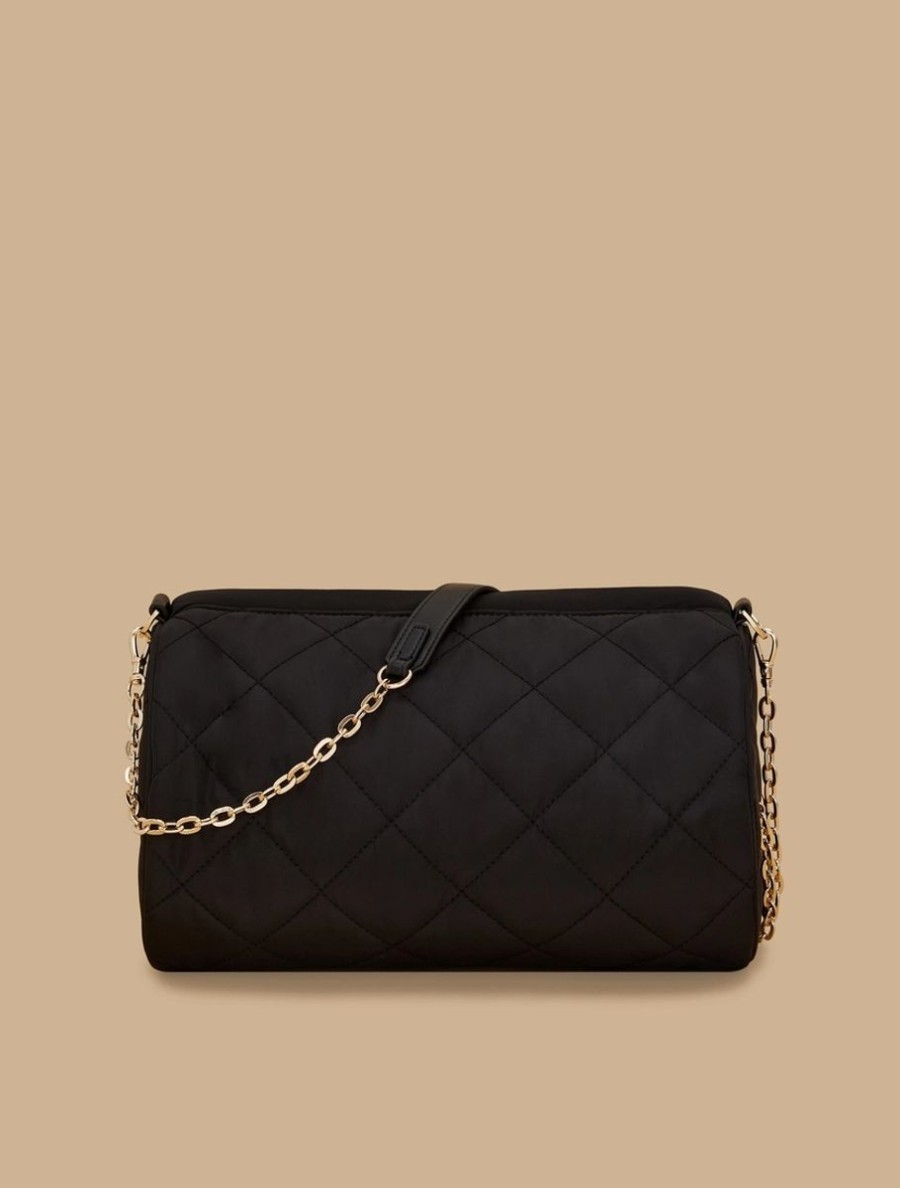 Quilted Duchesse Shoulder Bag Black New