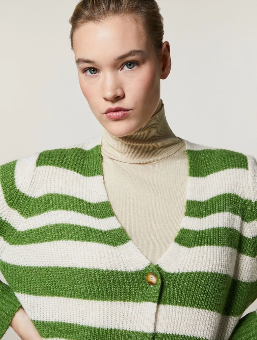 Wool-Blend Cardigan Green Best