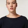 Wool, Viscose And Alpaca Sweater Dark Navy Wholesale