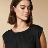 Pleated Jersey Dress Black Wholesale