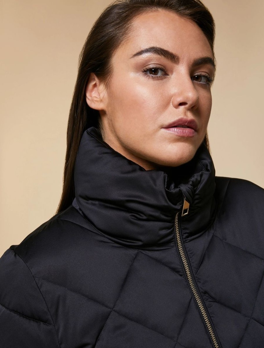 Padded Jacket In Water-Resistant Satin Black Online