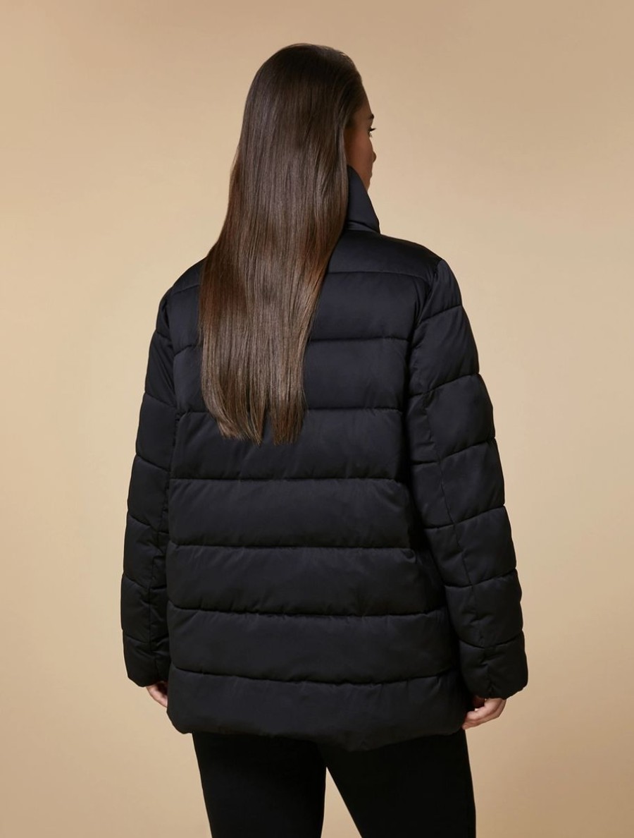 Padded Jacket In Water-Resistant Satin Black Online