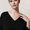 Viscose Yarn Sweater Black New