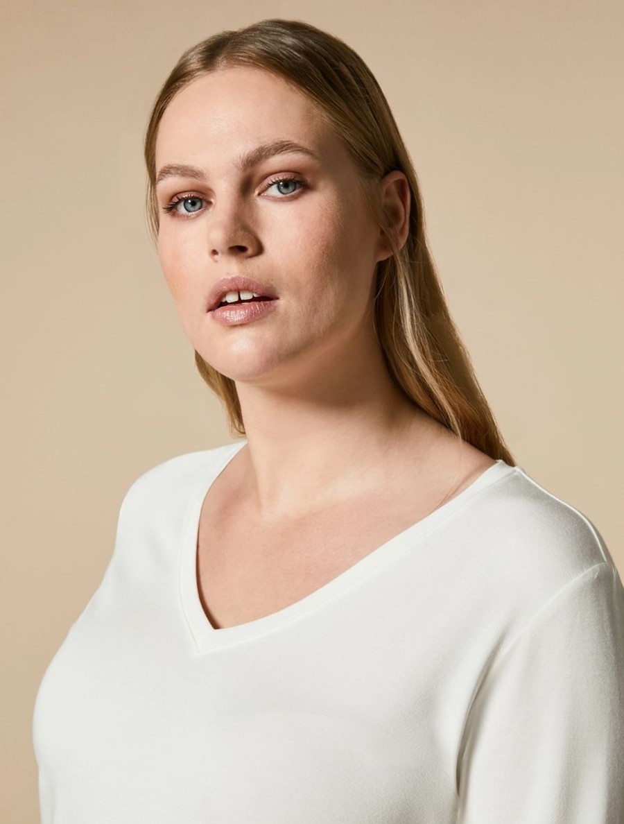 Viscose Jersey T-Shirt Ivory Best