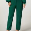 Scuba Jersey Crepe Trousers Dark Green Wholesale