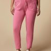 Embroidered Jersey Joggers Pink Clearance