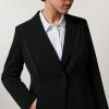 Fluid Stretch Fabric Blazer Black Clearance