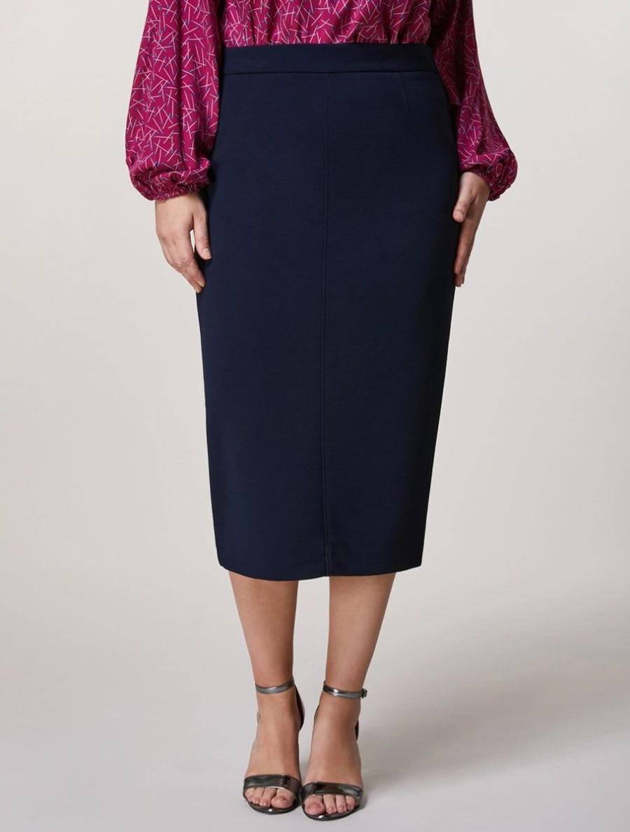 Crepe Jersey Skirt Dark Navy Clearance