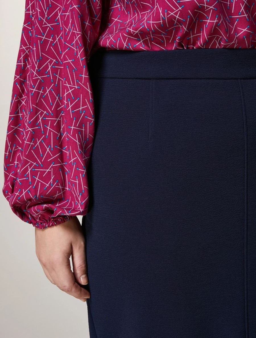 Crepe Jersey Skirt Dark Navy Clearance