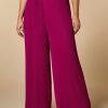 Pleated Georgette Trousers Fuchsia Online