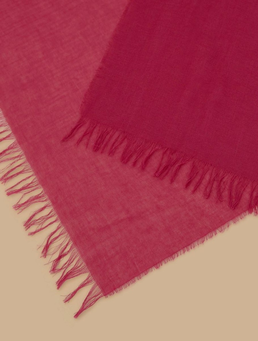 Viscose And Cashmere Stole Pink Clearance