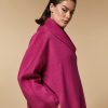 Double-Faced Wool-Blend Coat Fuchsia Best