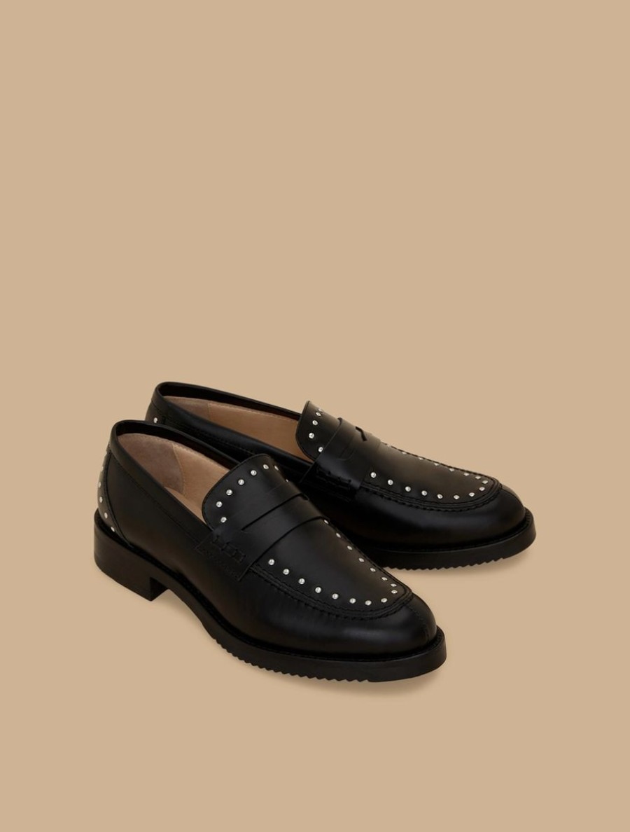 Leather Moccasins Black New