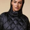 Water-Repellent Long Quilted Down Jacket Black Wholesale