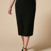 Triacetate Pencil Skirt Black New