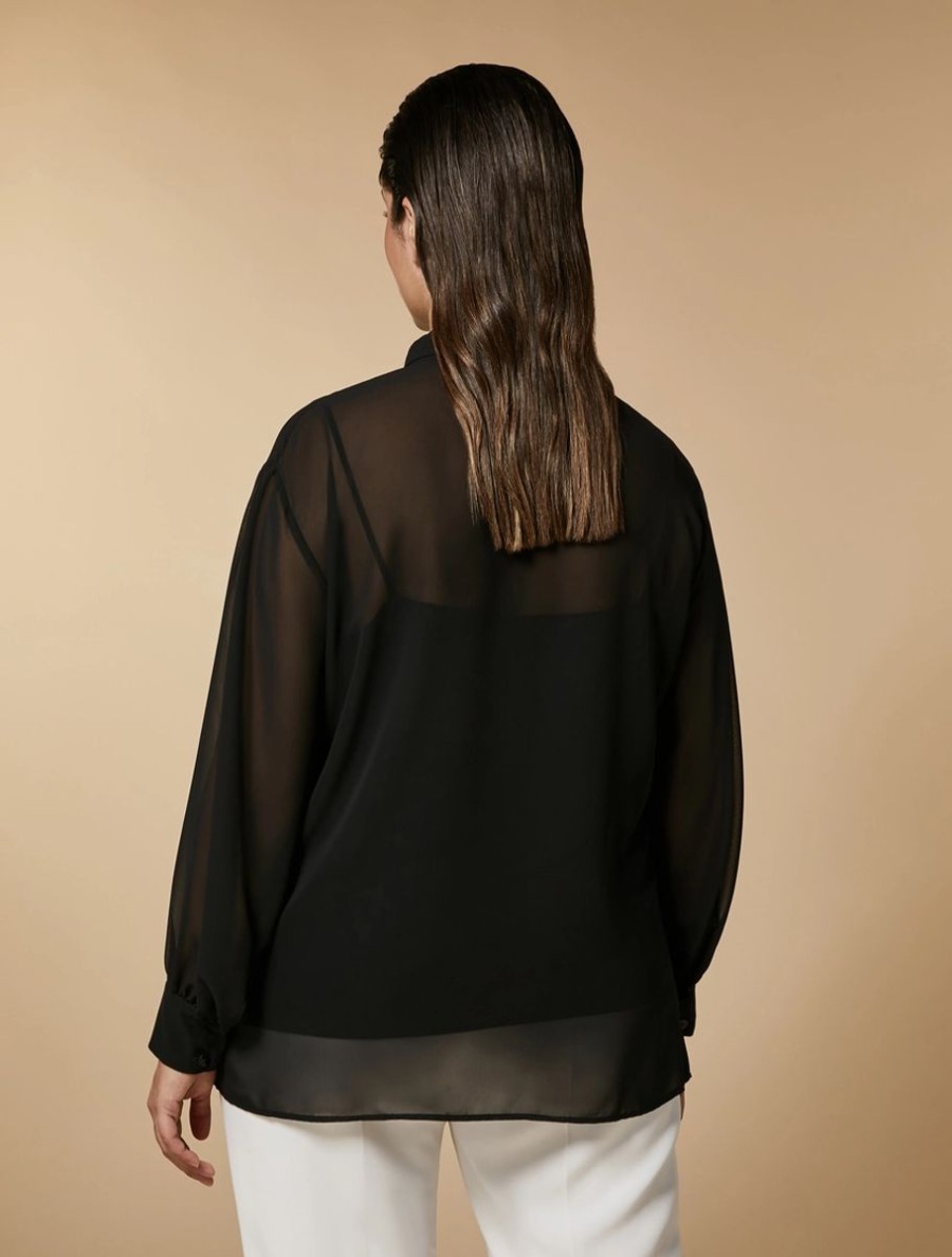 Crepe Georgette Shirt Black Best