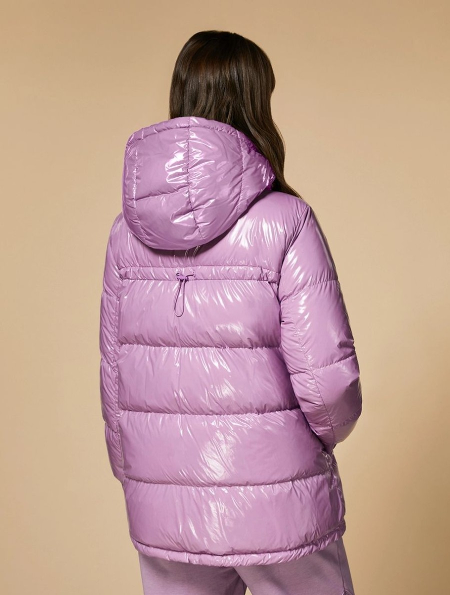 Shiny Nylon Down Jacket Wisteria Online