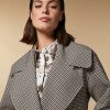 Chequered Double-Faced Wool Coat Dark Beige Best