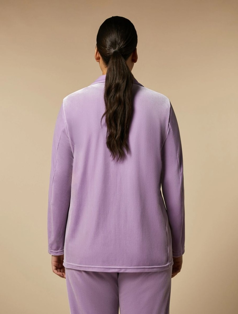 Velvet Jersey Blazer Lilac Online