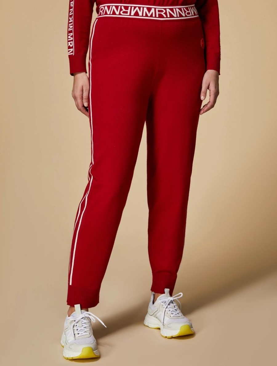 Knit Trousers Red New