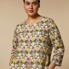 Printed Crepe De Chine Dress Ivory Wholesale