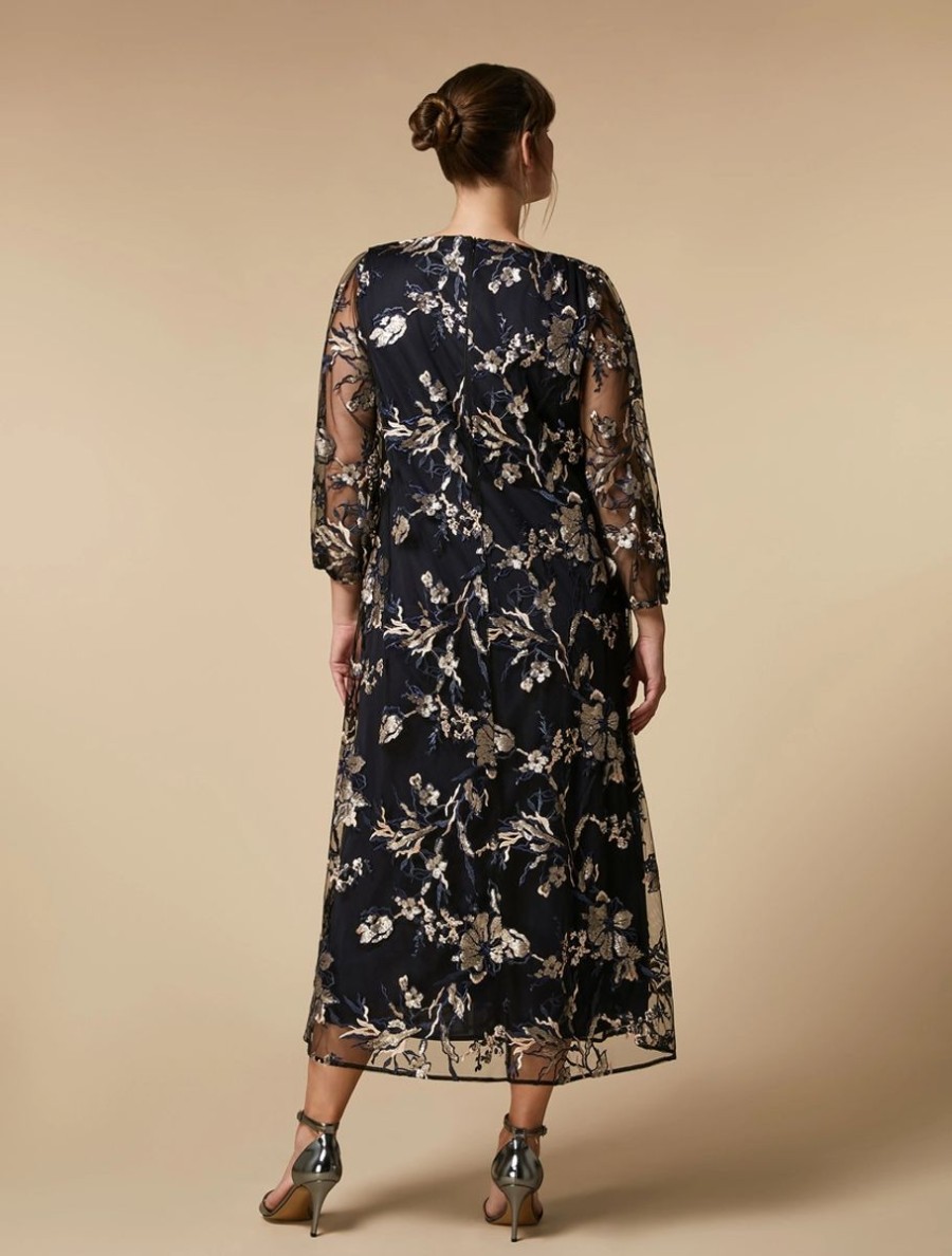 Embroidered Tulle Dress Black Online