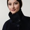 Wool Broadcloth Coat Dark Navy Best