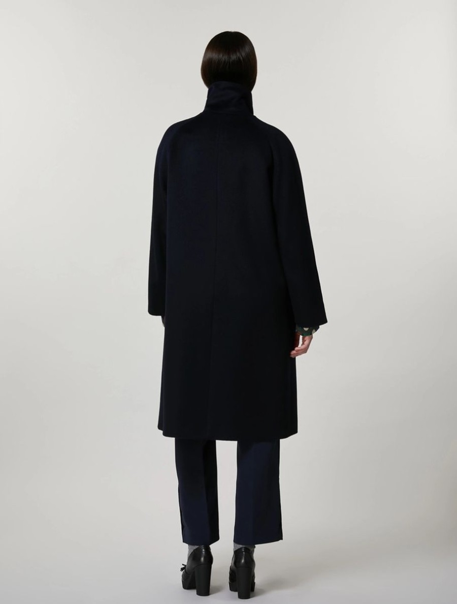 Wool Broadcloth Coat Dark Navy Best