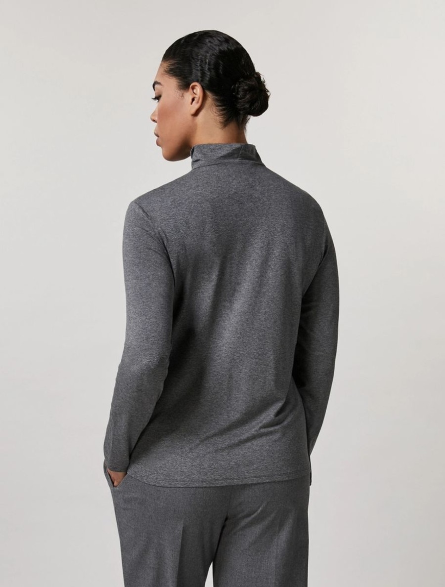 Viscose Jersey T-Shirt Dark Grey Online