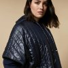 Water-Resistant Padded Cape Midnightblue New