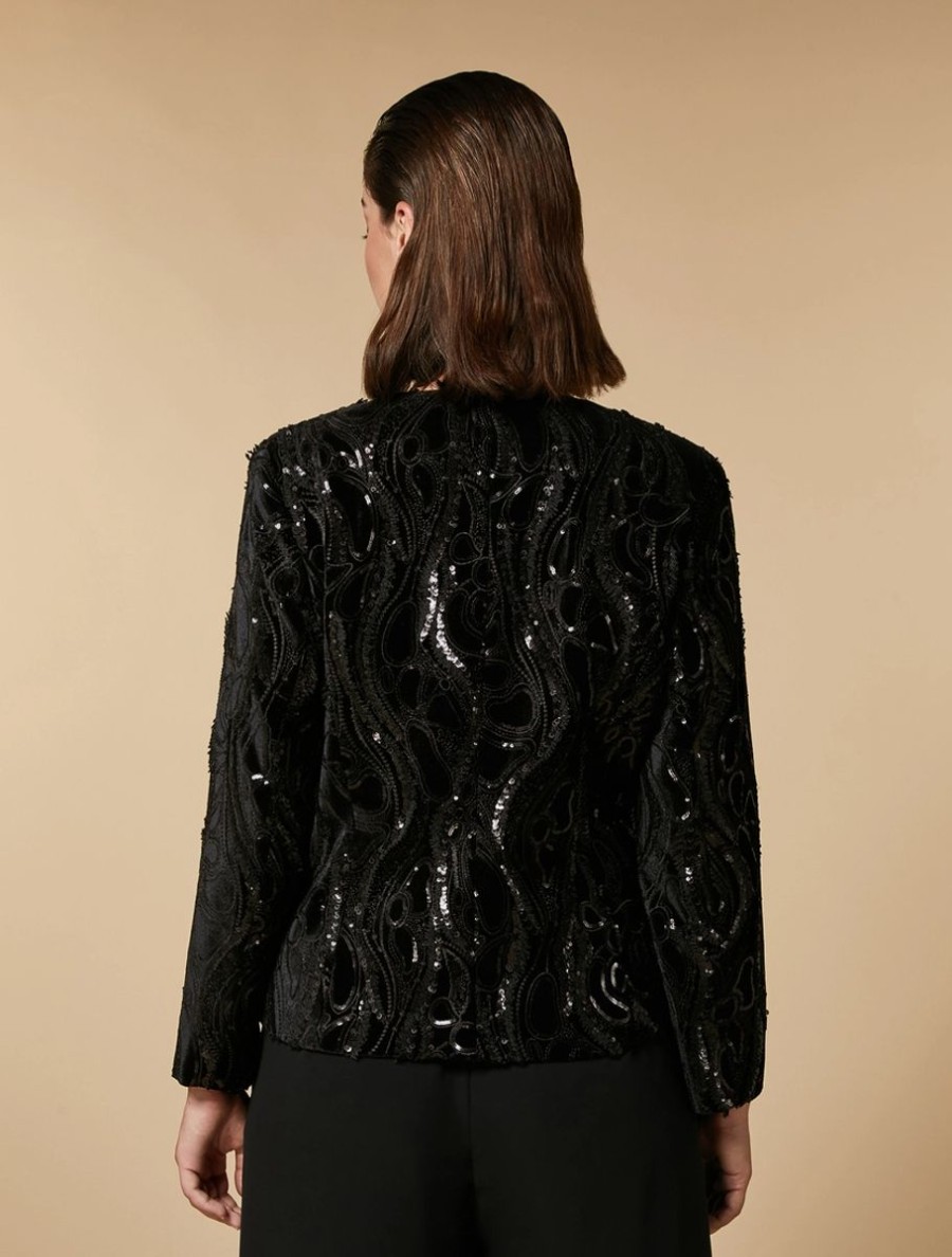 Stretch Velvet Jacket Black Wholesale