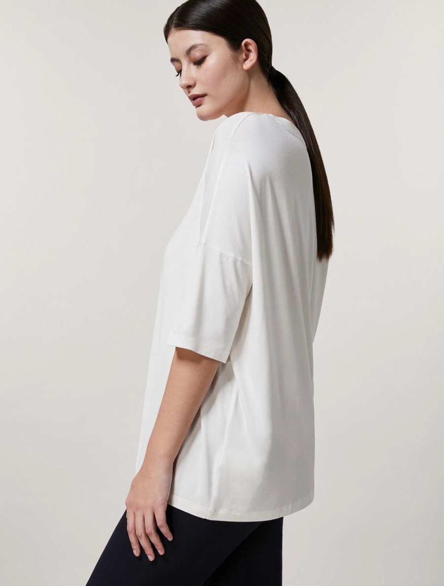 Viscose Jersey T-Shirt White Hot