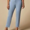 Slim-Fit Triacetate Trousers Ski Blue Clearance